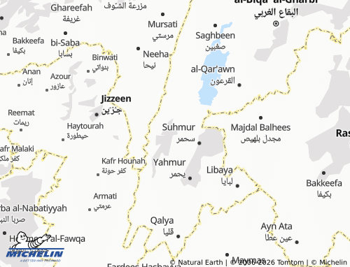Mapa MICHELIN Mashgharah - ViaMichelin