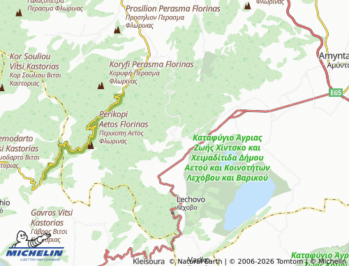 Carte MICHELIN Nymfaio - ViaMichelin