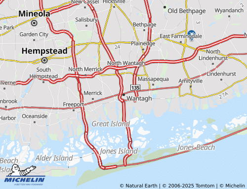 MICHELIN Wantagh map - ViaMichelin