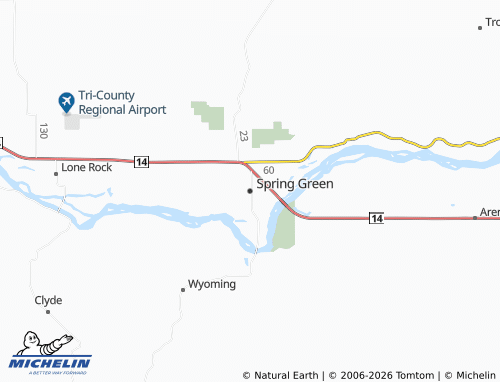 Mappa MICHELIN Spring Green - ViaMichelin