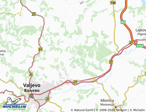Mapa MICHELIN Dupljaj - ViaMichelin