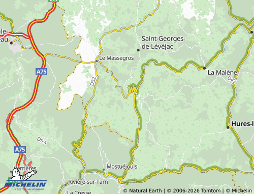 Mappa MICHELIN Saint-Rome-de-Dolan - ViaMichelin