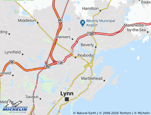 Mappa MICHELIN Peabody - ViaMichelin