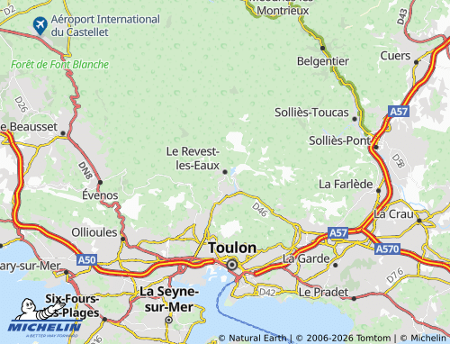 MICHELIN Le Revest-les-Eaux map - ViaMichelin