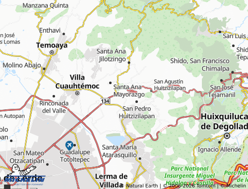 Mappa MICHELIN Santa María Zolotepec - ViaMichelin
