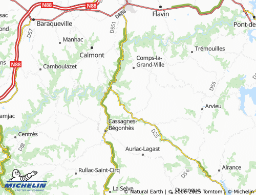MICHELIN-Landkarte La Barthe - ViaMichelin