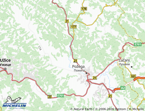 Mapa MICHELIN Glumač - ViaMichelin
