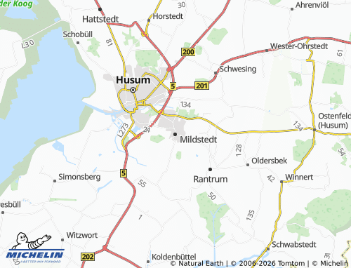 MICHELIN Mildstedt map - ViaMichelin