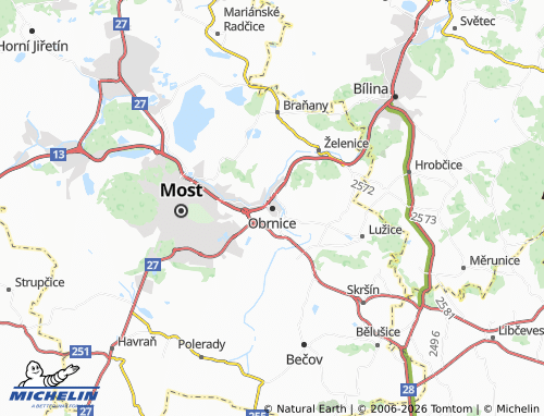 Mappa MICHELIN Obrnice - ViaMichelin