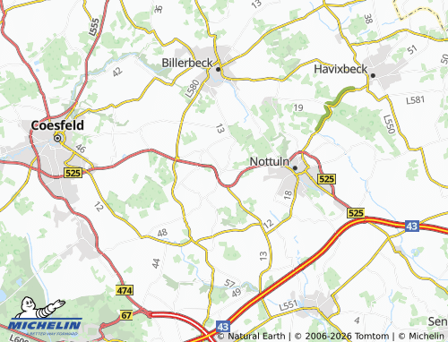 MICHELIN Darup map - ViaMichelin