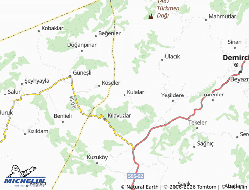 MICHELIN Kulalar map - ViaMichelin