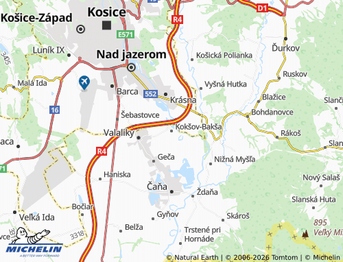 MICHELIN-Landkarte Kokšov-Bakša - ViaMichelin