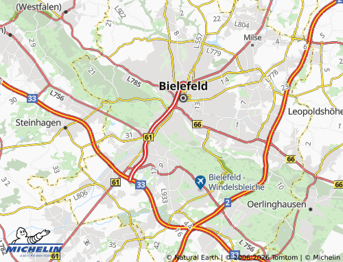 MICHELIN Gadderbaum map - ViaMichelin