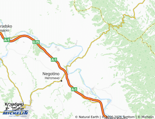 Mapa MICHELIN Pepelishte - ViaMichelin