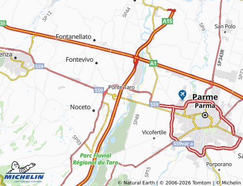 Mappa MICHELIN Ponte Taro - ViaMichelin