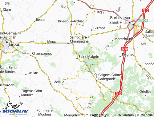 Mapa MICHELIN Saint-Maigrin - ViaMichelin