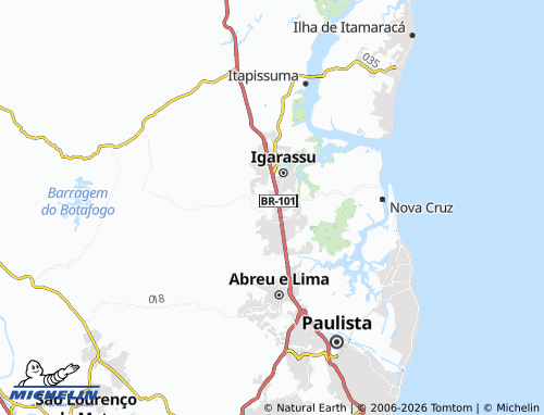 MICHELIN Santo Antônio map - ViaMichelin