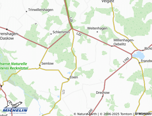MICHELIN Spiekersdorf map - ViaMichelin