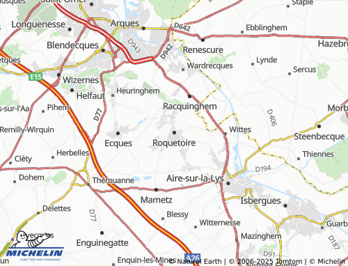 MICHELIN Roquetoire map - ViaMichelin