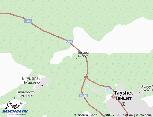 MICHELIN-Landkarte Biryusa - ViaMichelin