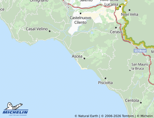 Mappa MICHELIN Marina di Ascea - ViaMichelin
