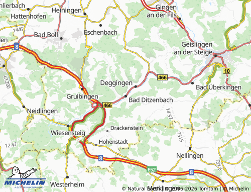 MICHELIN Bad Ditzenbach map - ViaMichelin