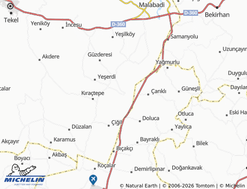 MICHELIN Çevriksu map - ViaMichelin