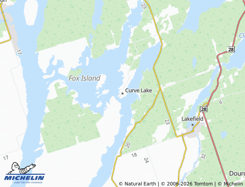 Mappa MICHELIN Curve Lake - ViaMichelin