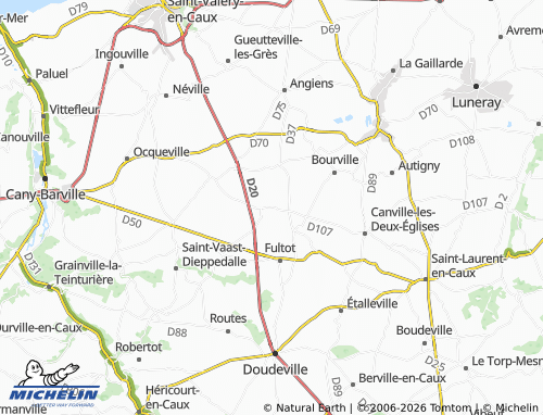 MICHELIN Anglesqueville-la-Bras-Long map - ViaMichelin