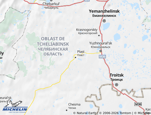 MICHELIN-Landkarte Plastowski Rajon - ViaMichelin