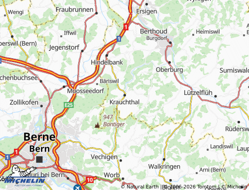 MICHELIN-Landkarte Krauchthal - ViaMichelin