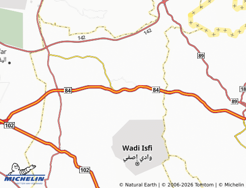 Carte MICHELIN Wadi Asfani - ViaMichelin