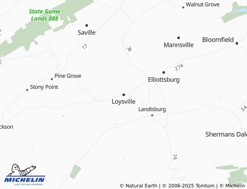 MICHELIN Loysville map - ViaMichelin