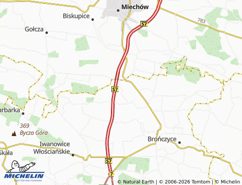 MICHELIN Smroków map - ViaMichelin