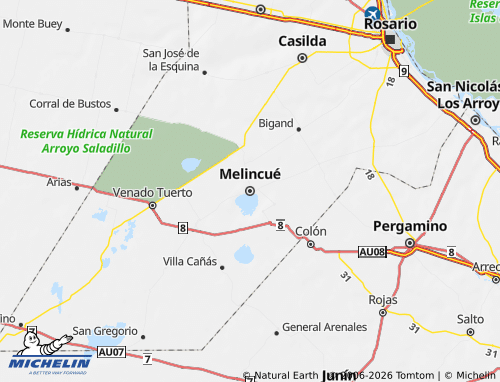 Carte MICHELIN General López - ViaMichelin