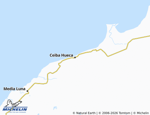 MICHELIN Ceiba Hueca map - ViaMichelin
