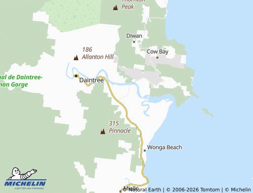 Mapa MICHELIN Lower Daintree - ViaMichelin