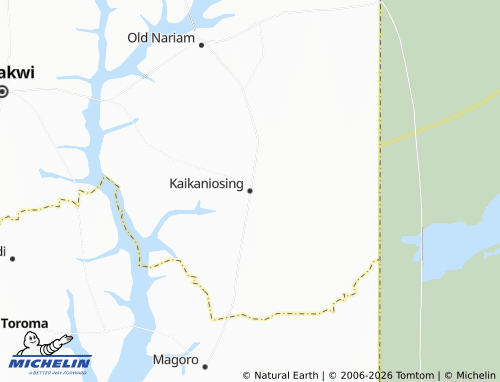 MICHELIN Kaikaniosing map - ViaMichelin
