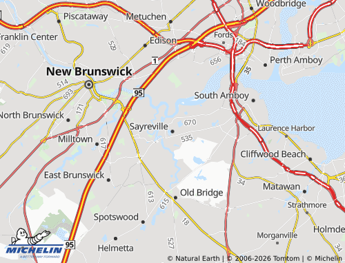 MICHELIN Sayreville map - ViaMichelin