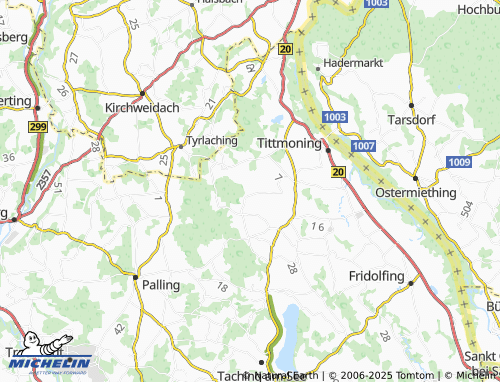 MICHELIN-Landkarte Ollerding - ViaMichelin
