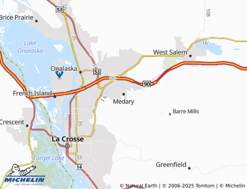MICHELIN Medary map - ViaMichelin