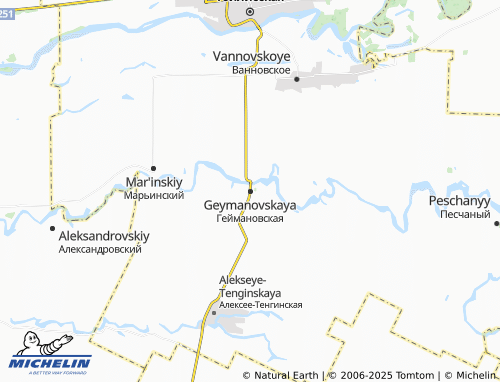 MICHELIN Geymanovskaya map - ViaMichelin