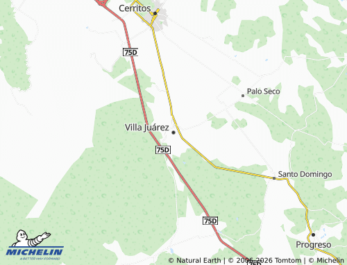 Mapa MICHELIN Villa Juárez - ViaMichelin