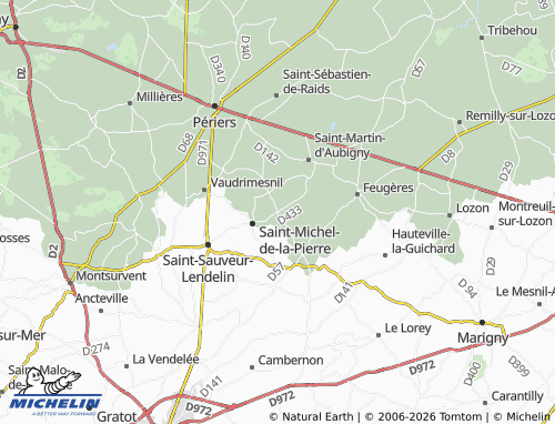 MICHELIN Saint-Aubin-du-Perron map - ViaMichelin
