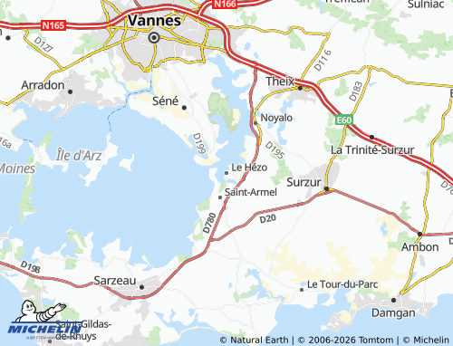 Mappa MICHELIN Le Hézo - ViaMichelin