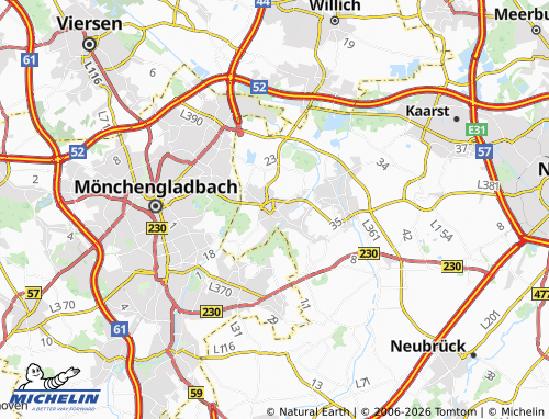 MICHELIN Korschenbroich map - ViaMichelin