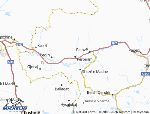 Mappa MICHELIN Përparim - ViaMichelin