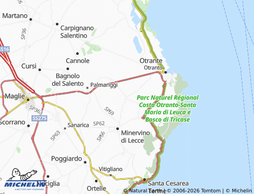 Mapa MICHELIN Giurdignano - ViaMichelin