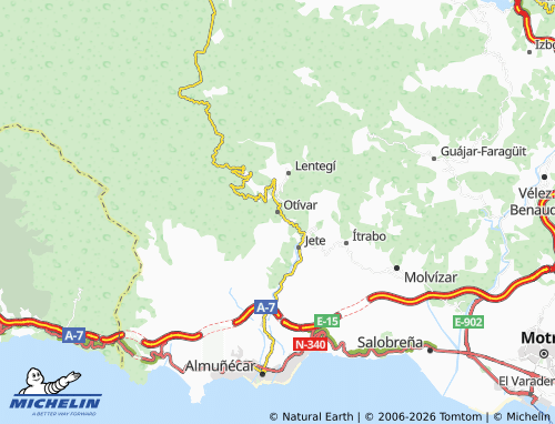 MICHELIN Otívar map - ViaMichelin