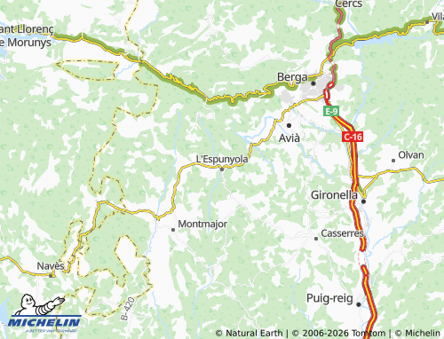 Carte MICHELIN L'Espunyola - ViaMichelin